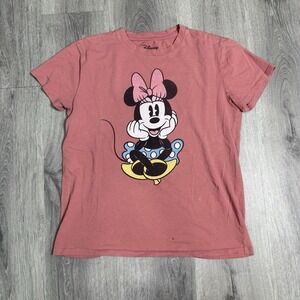 Disney Minnie Mouse‎ Graphic T-Shirt Pink Cotton Short Sleeve Size XS
